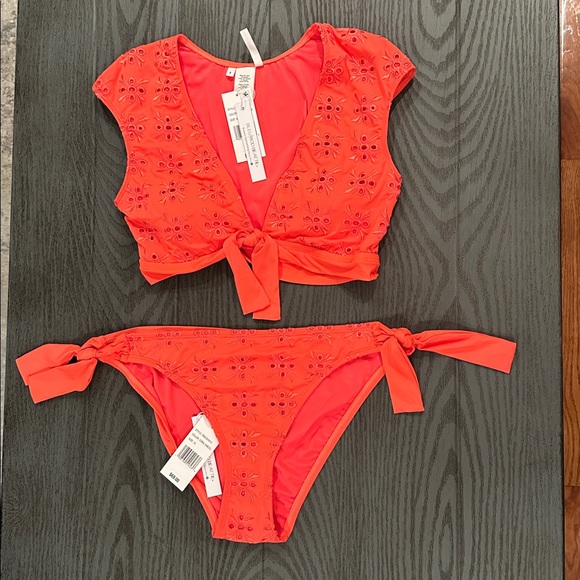 Bleu Rod Beattie Other - Bleu Rod Beattie Orange Eyelet Bikini Set -New 🌴🌴🌴